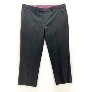 Alberto Ceramica George Dress Pants Mens 42x28 Black Modern Fit Stretch Casual
